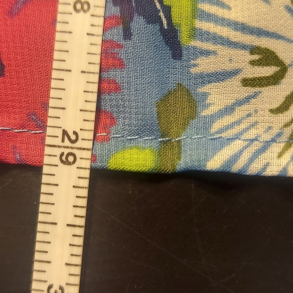 ! Embellished Pleated Bell Sleeve Sheer Flowy Blue Floral Top 3x - Picture 8 of 8